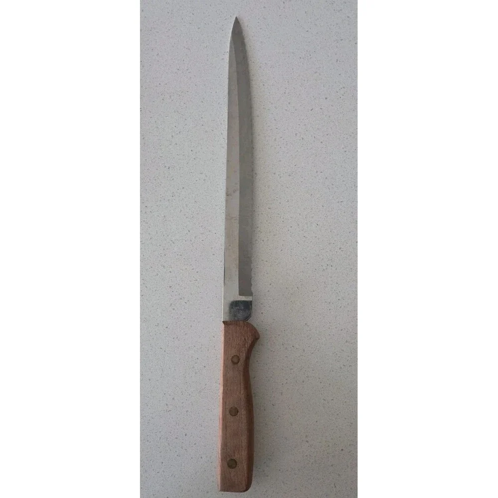 Pierre Santini Chef Knife Wooden Handle 10-1/4 Stainless Steel Blade